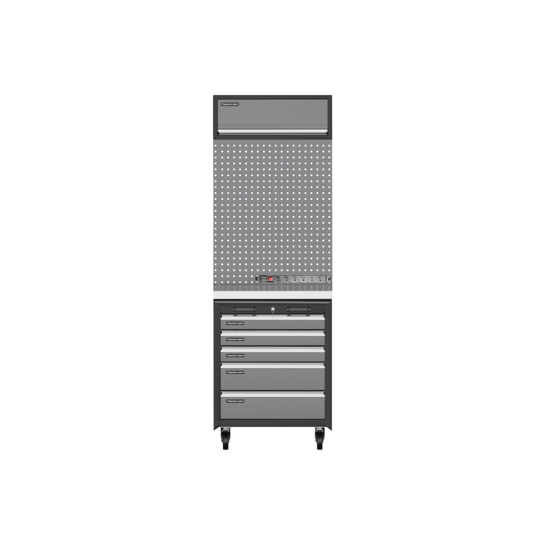 1 x Powered Pegboard Panel Upgrade - 6 Outlet Rack PDU
