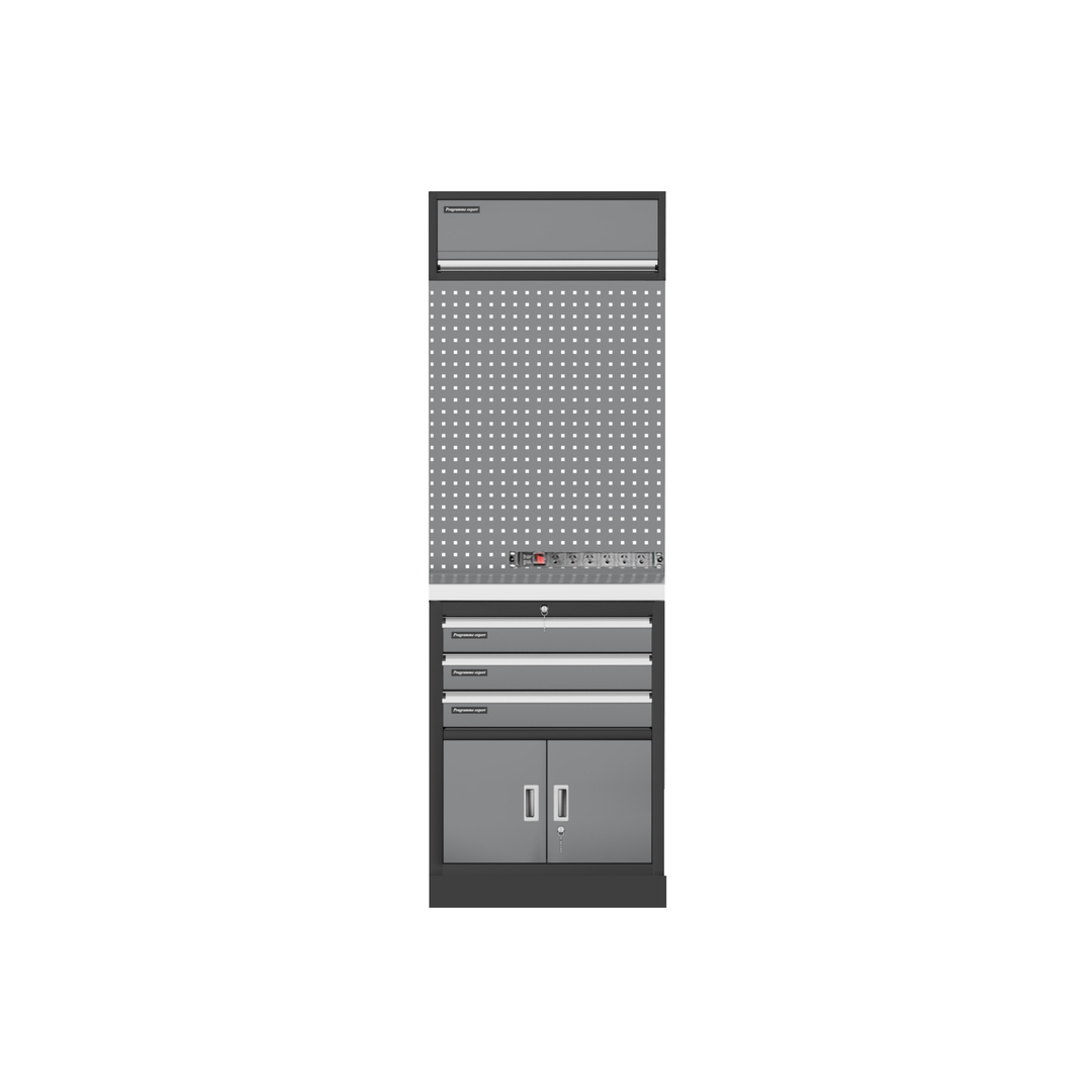 1 x Powered Pegboard Panel Upgrade - 6 Outlet Rack PDU