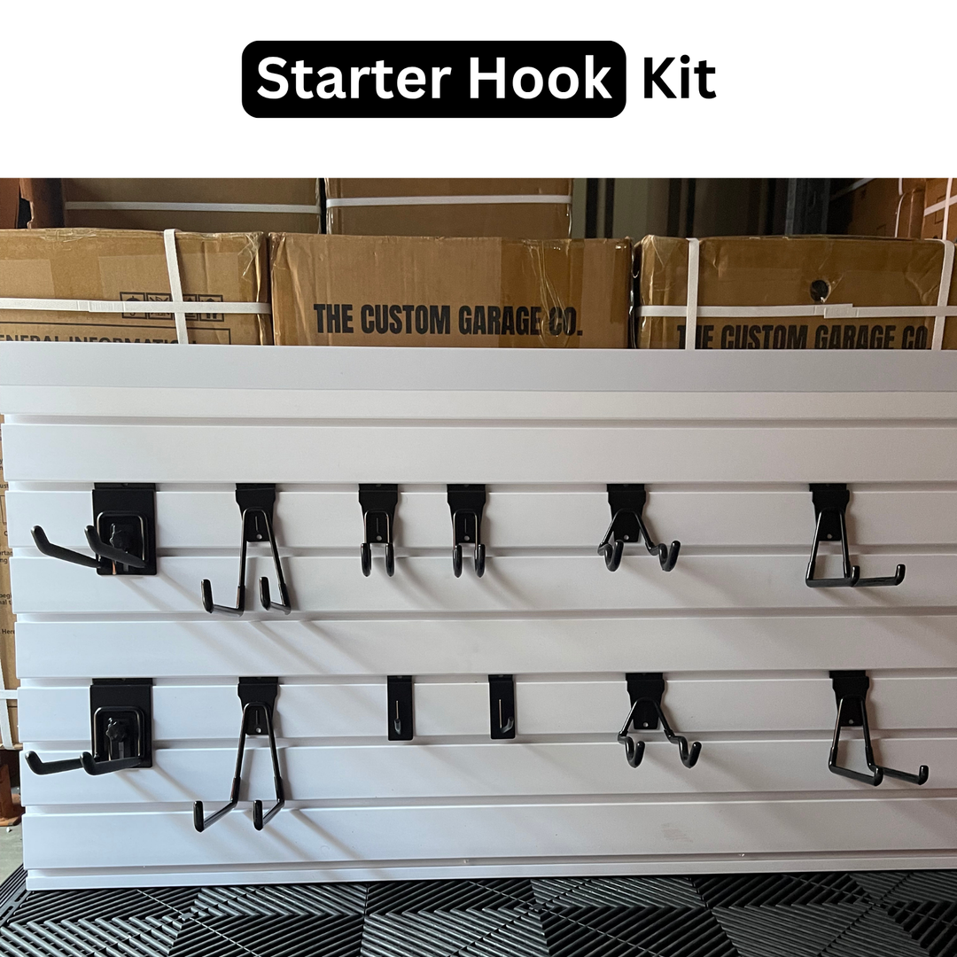 Starter Slatwall Hook Kit | 12-Piece Garage Storage Set