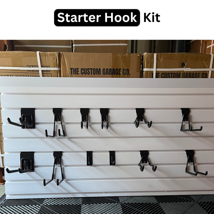 Starter Slatwall Hook Kit | 12-Piece Garage Storage Set