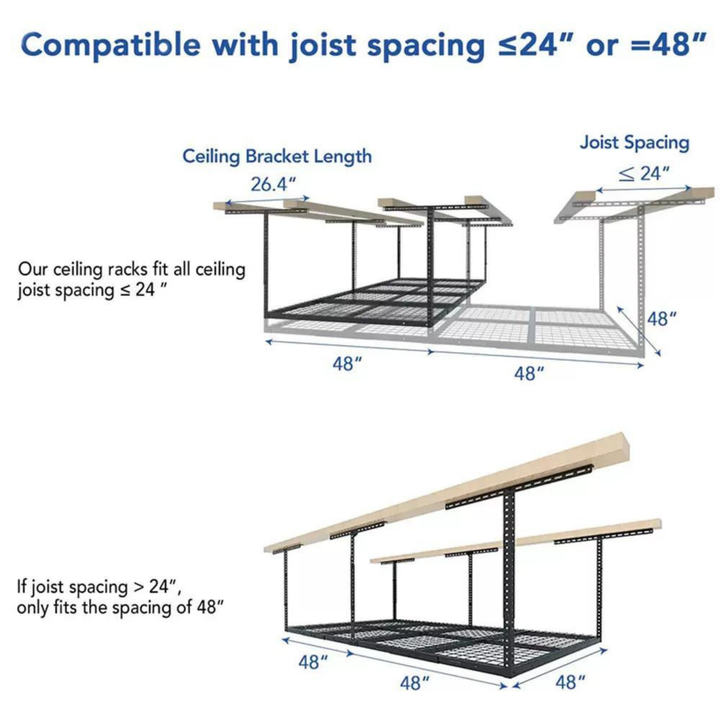 Overhead Garage Storage Rack – 2440 × 1220mm