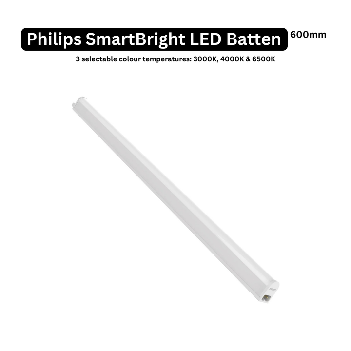 Philips 600mm Linkable LED Batten - Tri Colour